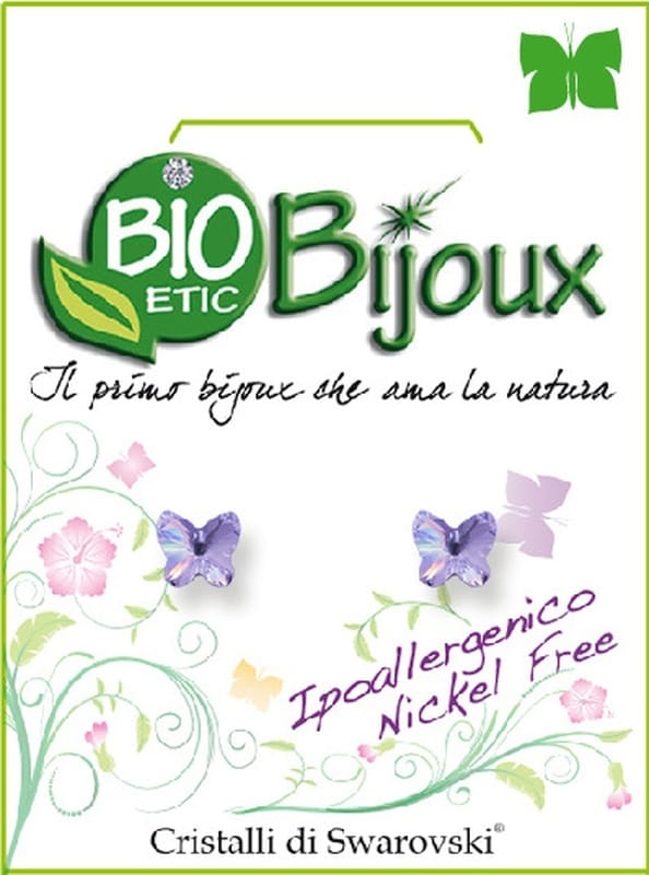 Orecchino farfalla Bioetic Bijoux Provence Lavander 5mm