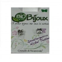 Orecchino Fiore Crystal 6mm Bioetic Bijoux, ipoallergenico