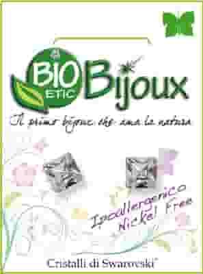 Orecchino Carrè Crystal 6mm Bioetic Bijoux, ipoallergenico