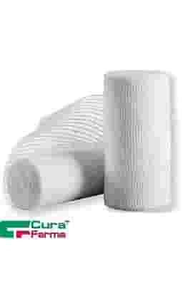 BENDA DI GARZA IDROFILA CURAMED IN PURO COTONE NON ELASTICA CON BORDI ORLATI ANTISFILACCIAMENTO 6X500 CM