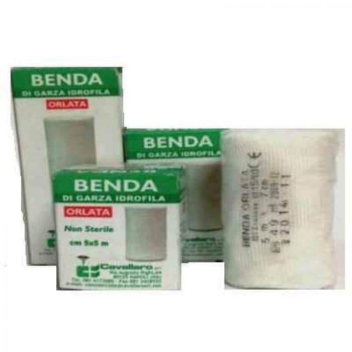 Benda Di Garza Idrofila Curamed In Puro Cotone Non Elastica Con Bordi Orlati Antisfilacciamento 8 X500 Cm