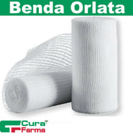BENDA DI GARZA IDROFILA CURAMED IN PURO COTONE NON ELASTICA CON BORDI ORLATI ANTISFILACCIAMENTO 10X500 CM