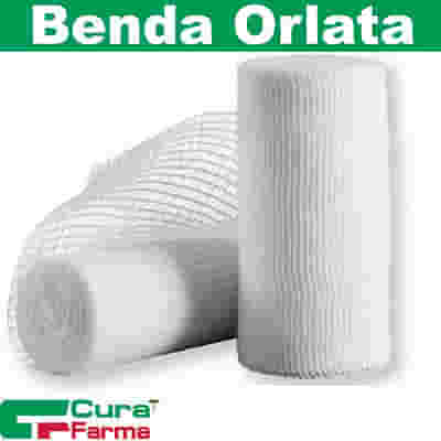 BENDA DI GARZA IDROFILA CURAMED IN PURO COTONE NON ELASTICA CON BORDI ORLATI ANTISFILACCIAMENTO 10X500 CM