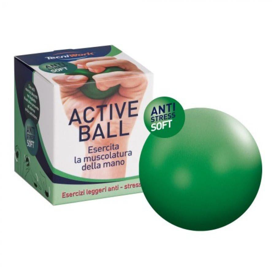 Tecniwork Active Ball Soft Pallina anti-stress ed esercizi per la mano 1 pezzo 