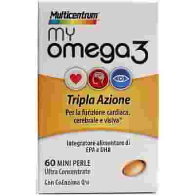 MULTICENTRUM CUORE MENTE E VISTA BOOST OMEGA 3 60 MINI PERLE