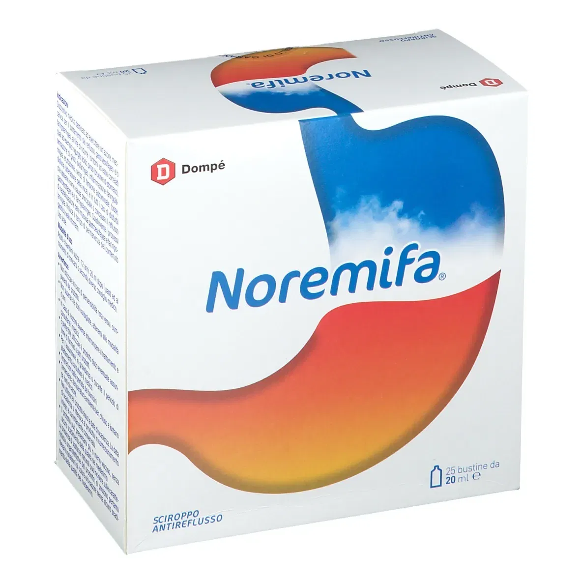 Noremifa Bustine Monodose per Reflusso Gastrico, 25x20ml