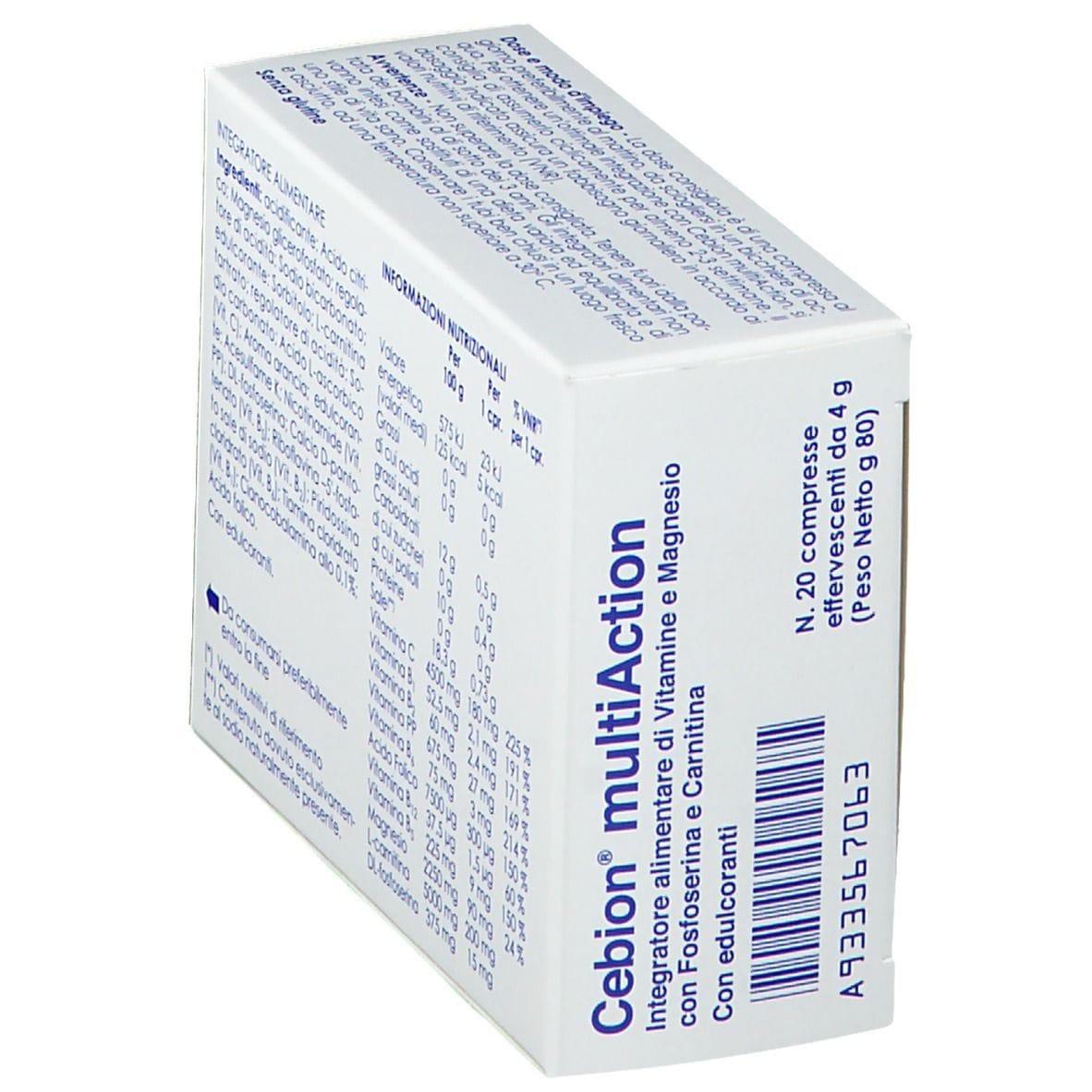 CEBION MULTIACTION 20 COMPRESSE EFFERVESCENTI