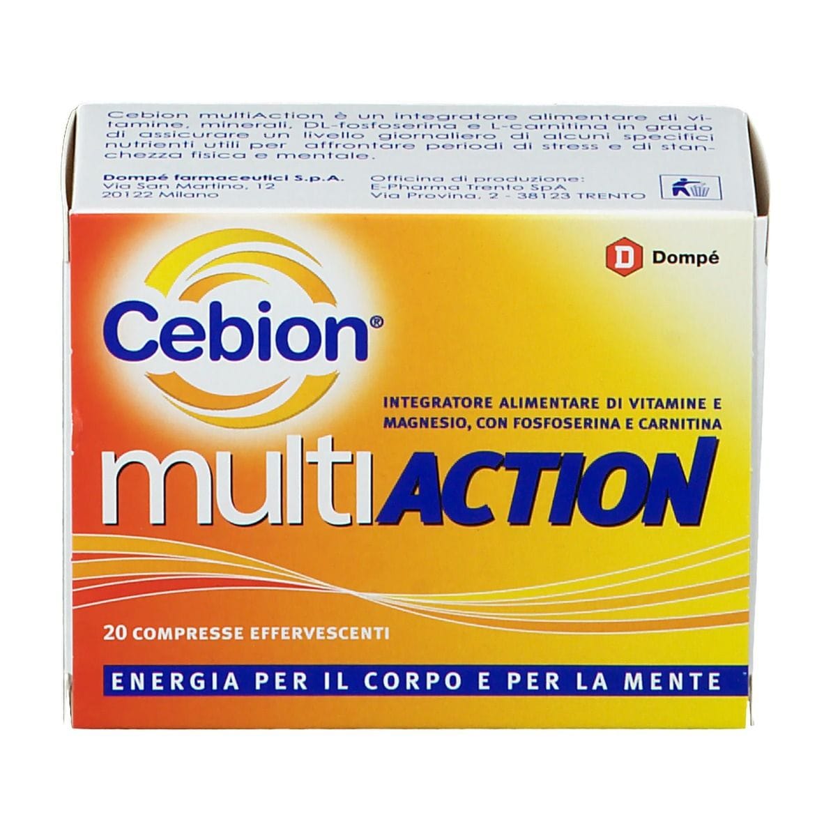 CEBION MULTIACTION 20 COMPRESSE EFFERVESCENTI