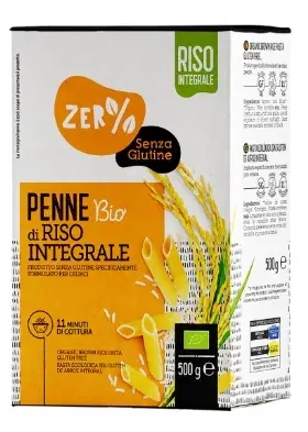 ZERO% GLUTINE PENNE DI RISO INTEGRALE SENZA GLUTINE BIO 500 G ZERO% GLUTINE PENNE DI RISO INTEGRALE SENZA GLUTINE BIO 500 G