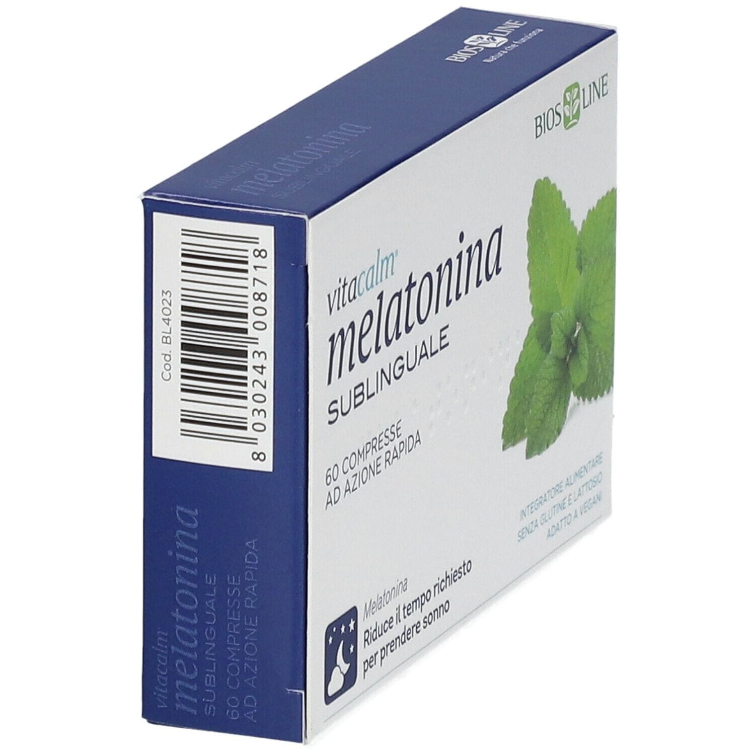 BIOS LINE VITACALM MELATONINA SUBLINGUALE 60 COMPRESSE 1 MG