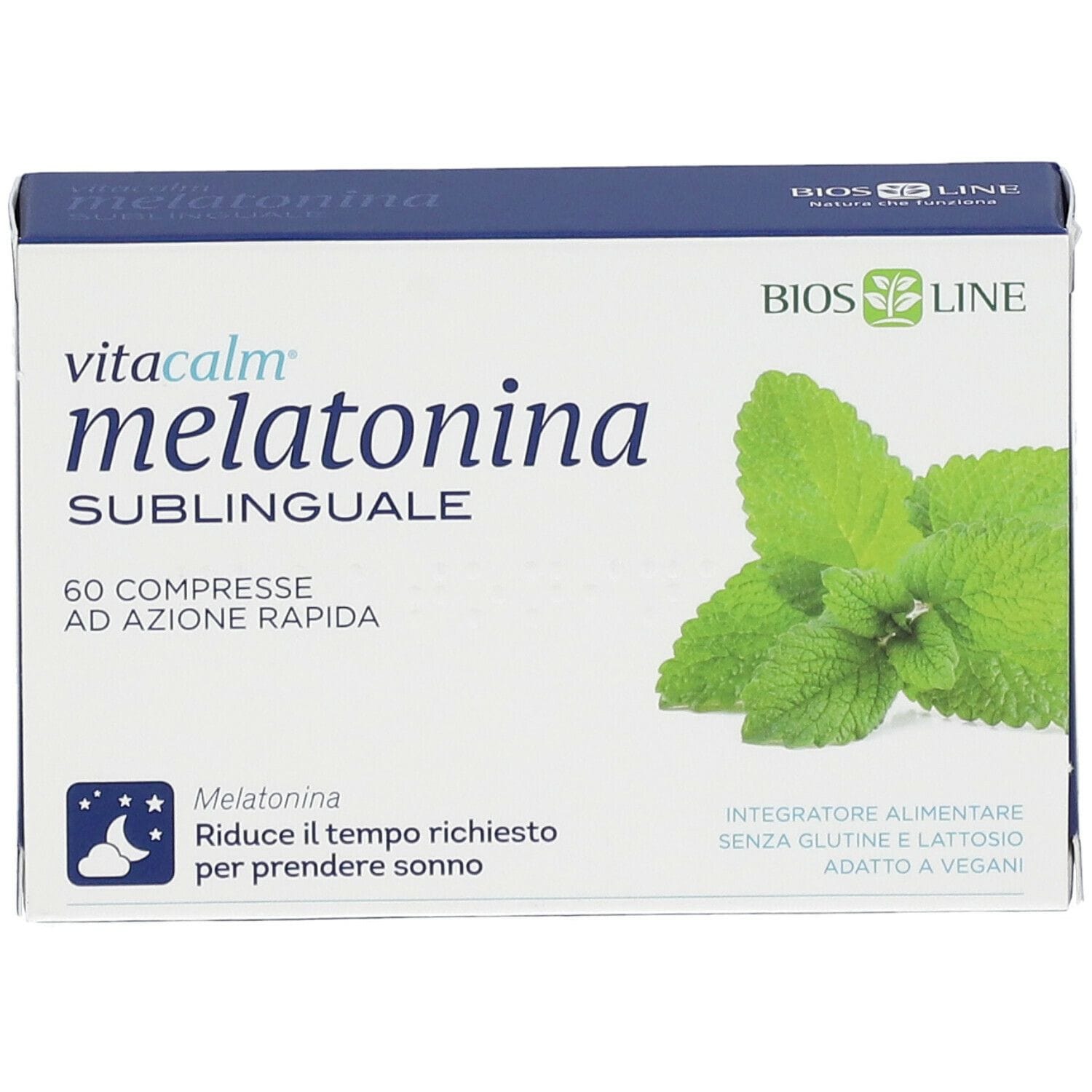 BIOS LINE VITACALM MELATONINA SUBLINGUALE 60 COMPRESSE 1 MG