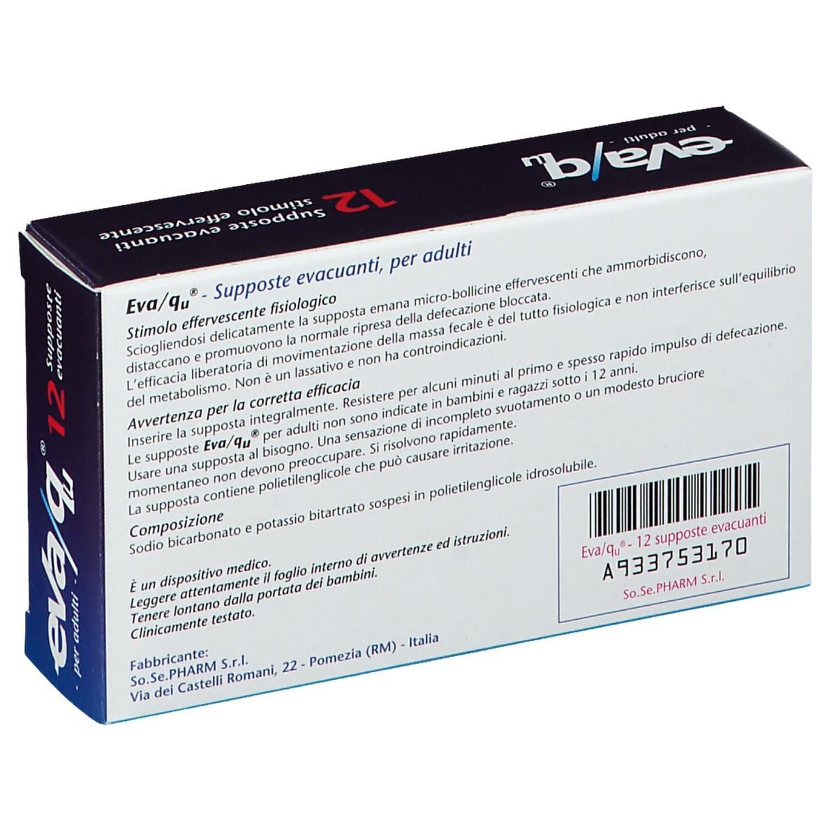 EVA QU 12 SUPPOSTE AD AZIONE EFFERVESCENTE