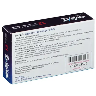EVA QU 12 SUPPOSTE AD AZIONE EFFERVESCENTE EVA QU 12 SUPPOSTE AD AZIONE EFFERVESCENTE