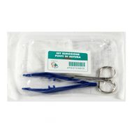 SET PER LA RIMOZIONE DEI PUNTI DI SUTURA COMPOSTO DA 1 FORBICE 1 PINZETTA 2 COMPRESSE DI GARZA DI COTONE