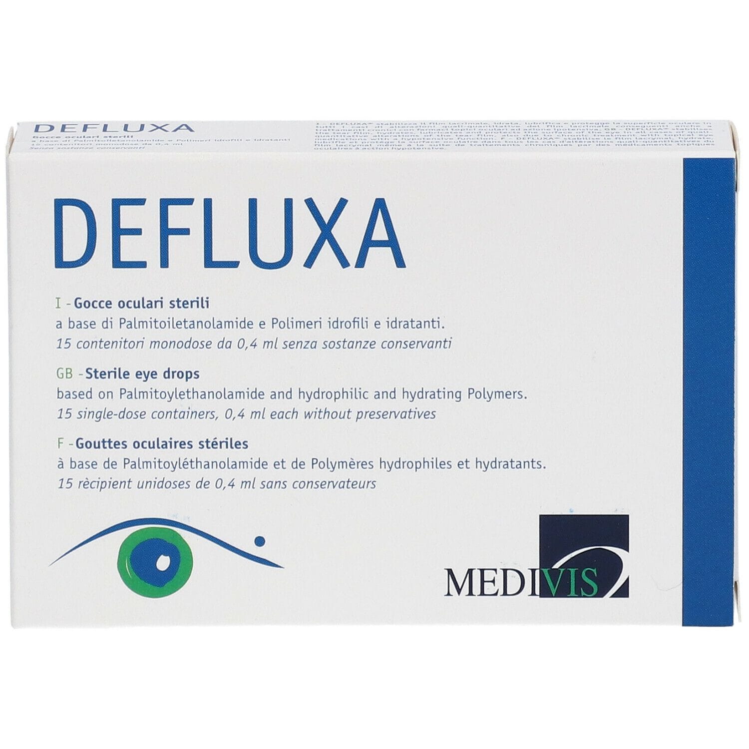 DEFLUXA GOCCE OCULARI 15 CONTENITORI MONODOSE DA 0,4 ML