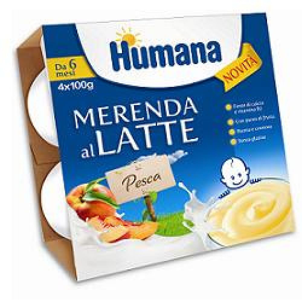 Humana Merenda Pesca 4 X 100 G