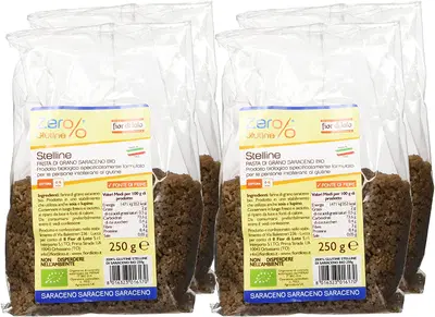 ZERO% GLUTINE STELLINE GRANO SARACENO INTEGRALE SENZA GLUTINE BIO 250 G ZERO% GLUTINE STELLINE GRANO SARACENO INTEGRALE SENZA GLUTINE BIO 250 G
