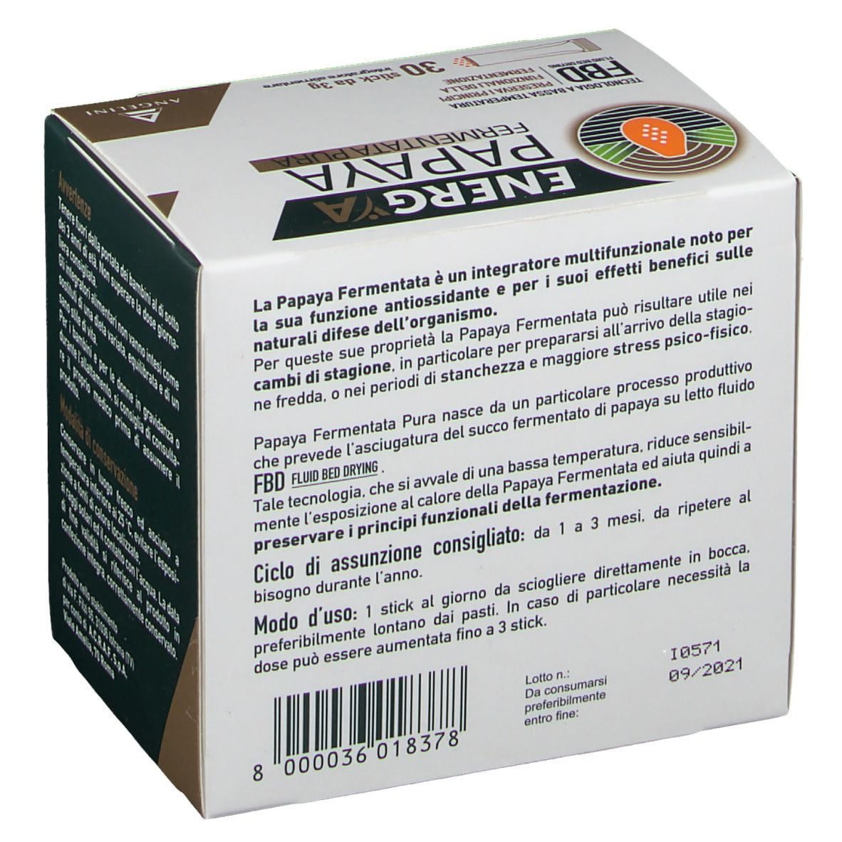 BODY SPRING PAPAYA FERMENTATA PURA 30 BUSTINE