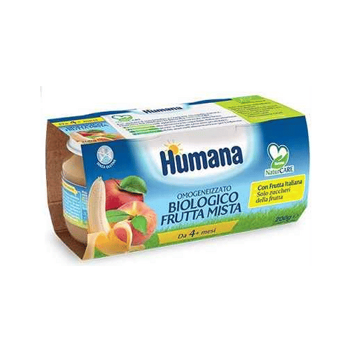 HUMANA OMOGENEIZZATO FRUTTA MISTA BIO 2 VASETTI 100 G