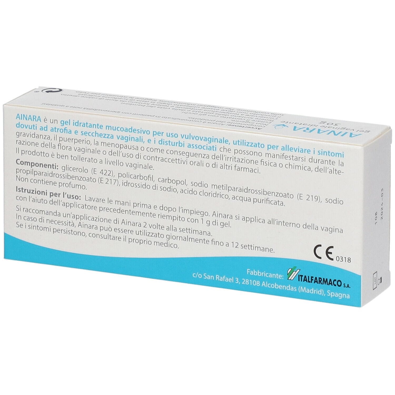 AINARA GEL VAGINALE IDRATANTE 30 G