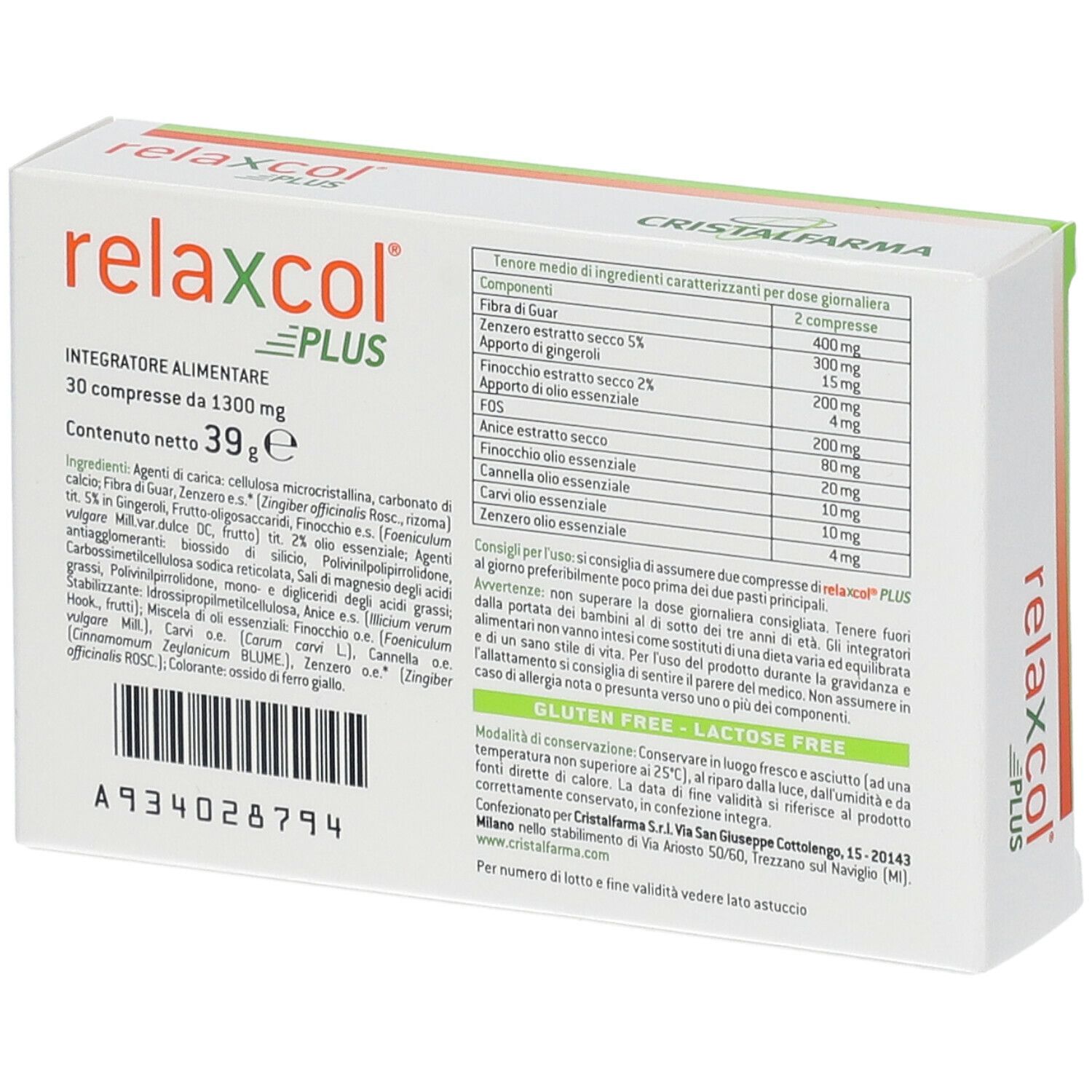 RELAXCOL PLUS 30 COMPRESSE