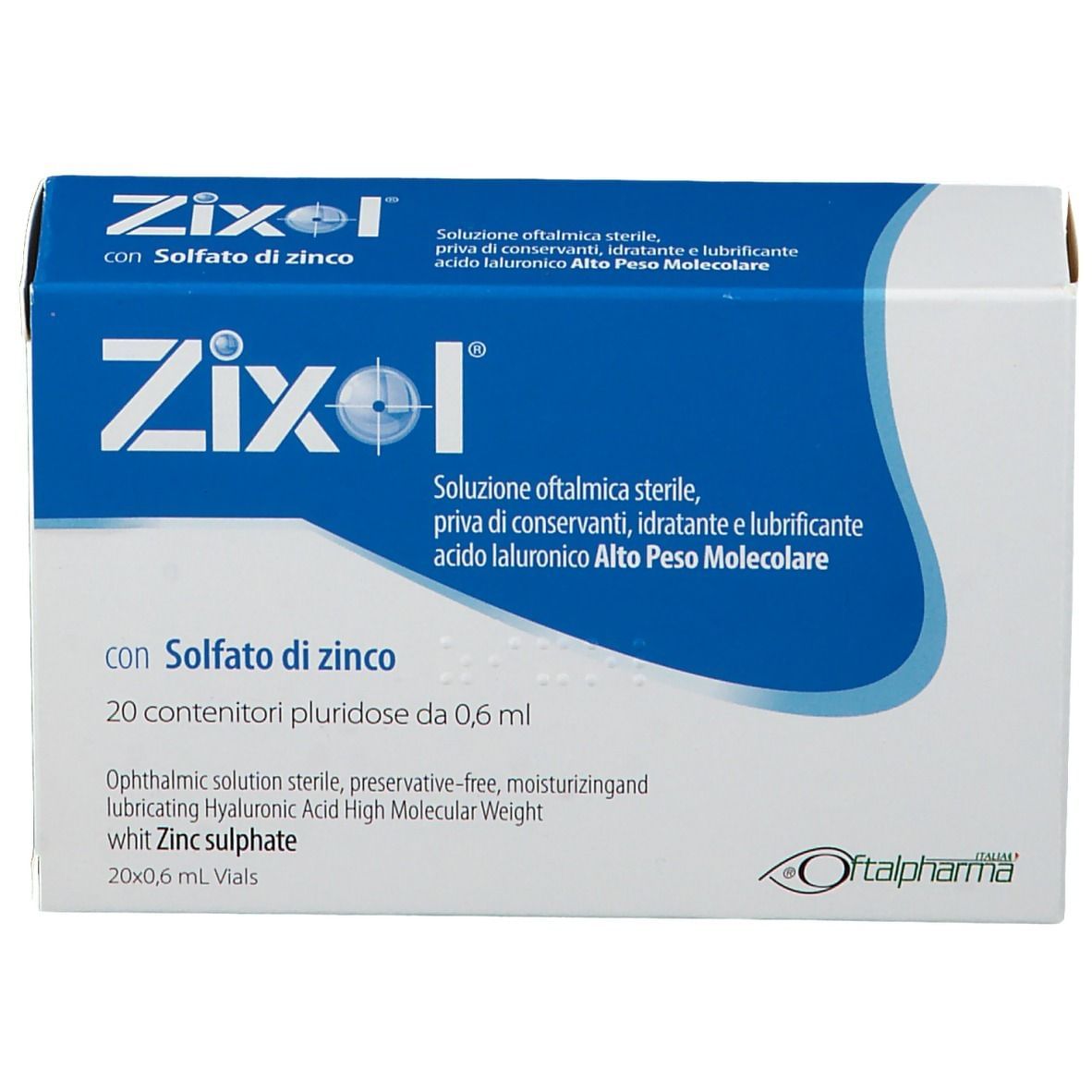 GOCCE OCULARI ZIXOL 20 FLACONCINI 0,6 ML