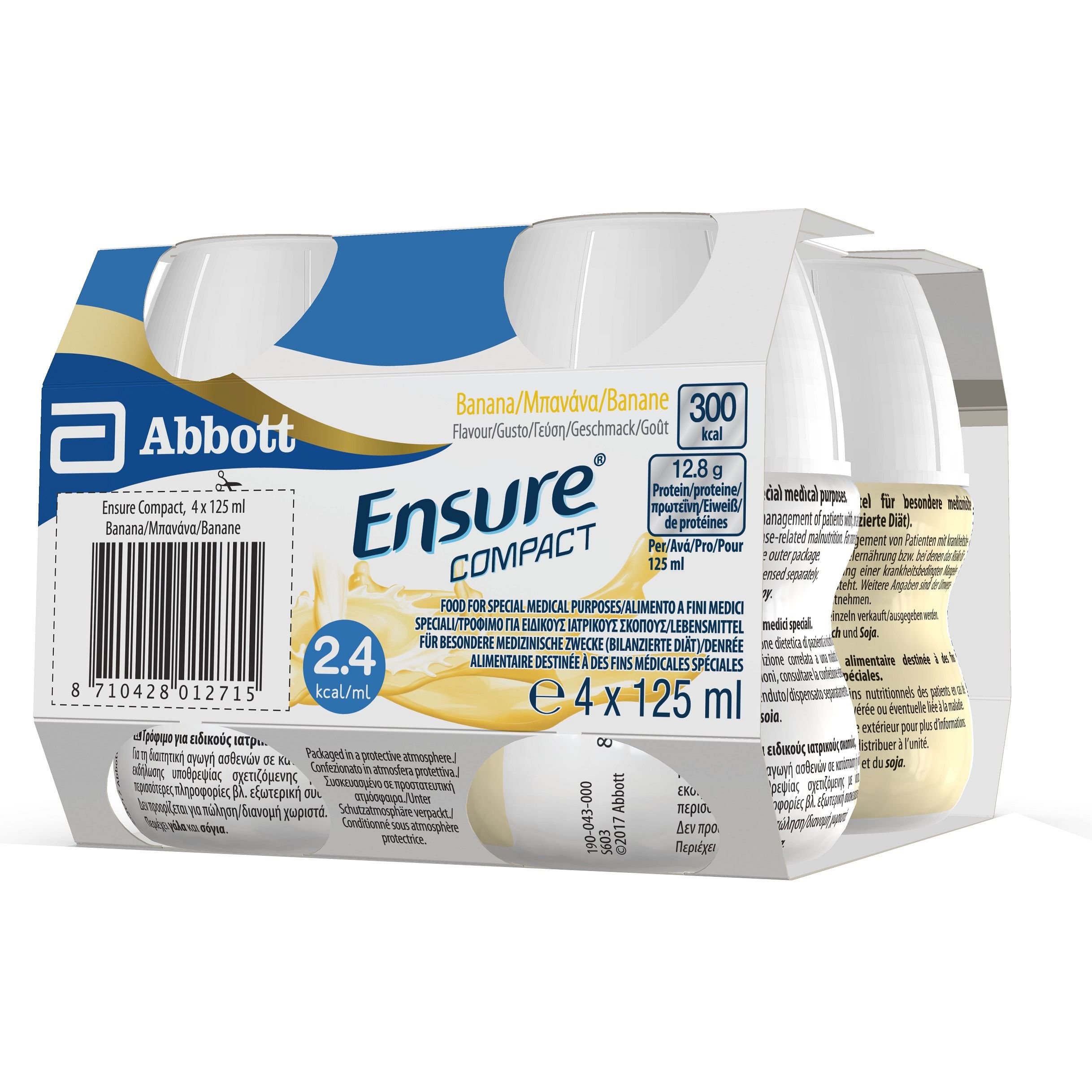 Ensure Compact Banana 4 Bottiglie Da 125 Ml