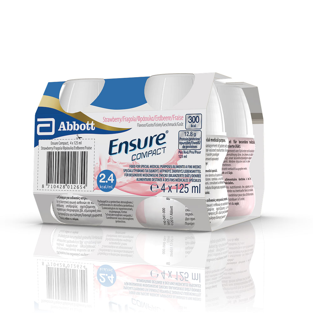 Ensure Compact Fragola 4 Bottiglie Da 125 Ml