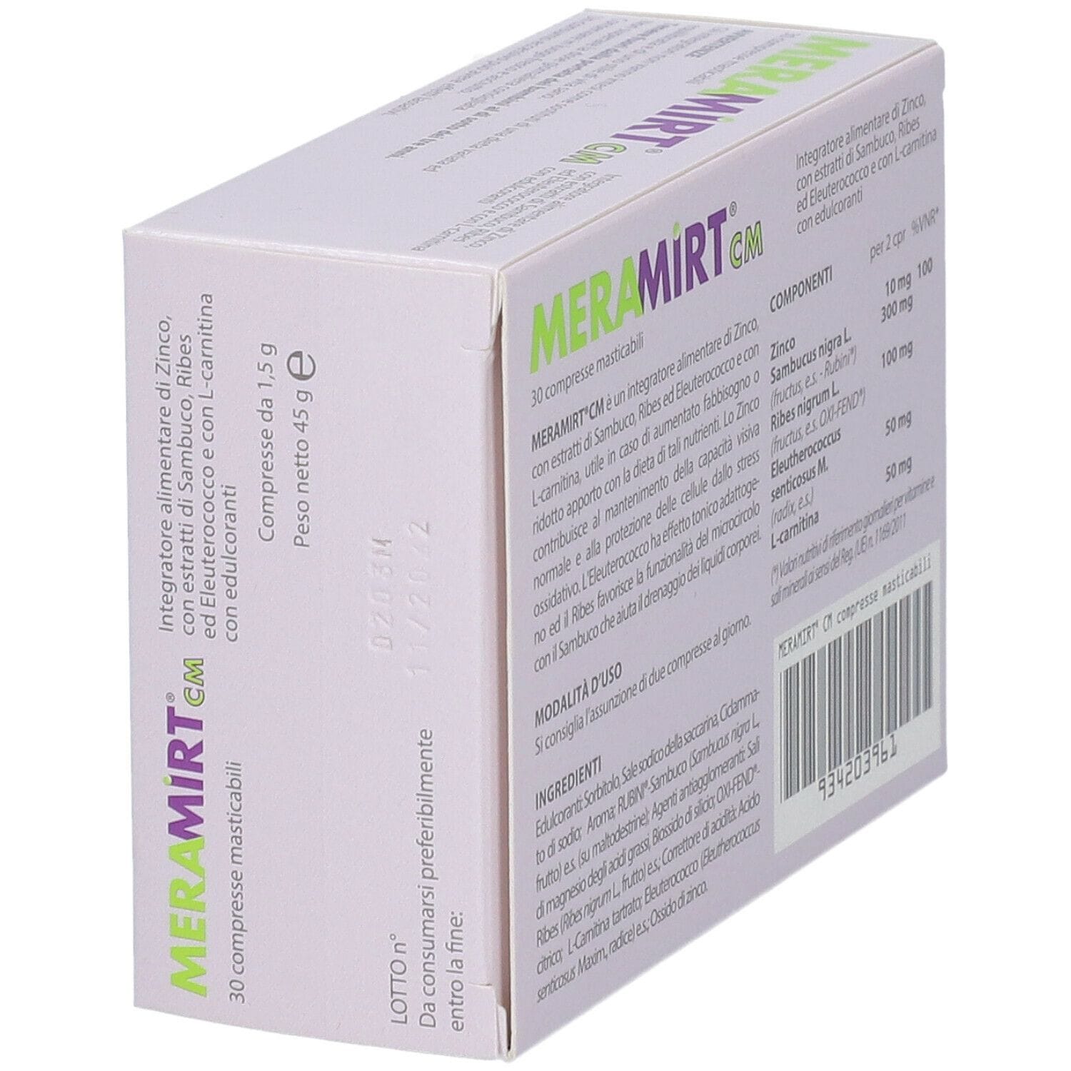 MERAMIRT CM 30 COMPRESSE MASTICABILI