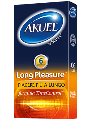 PROFILATTICO ANSELL AKUEL BY MANIX LONG PLEASURE B 6 PEZZI