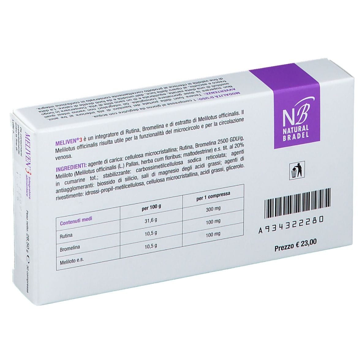 MELIVEN 3 30 COMPRESSE