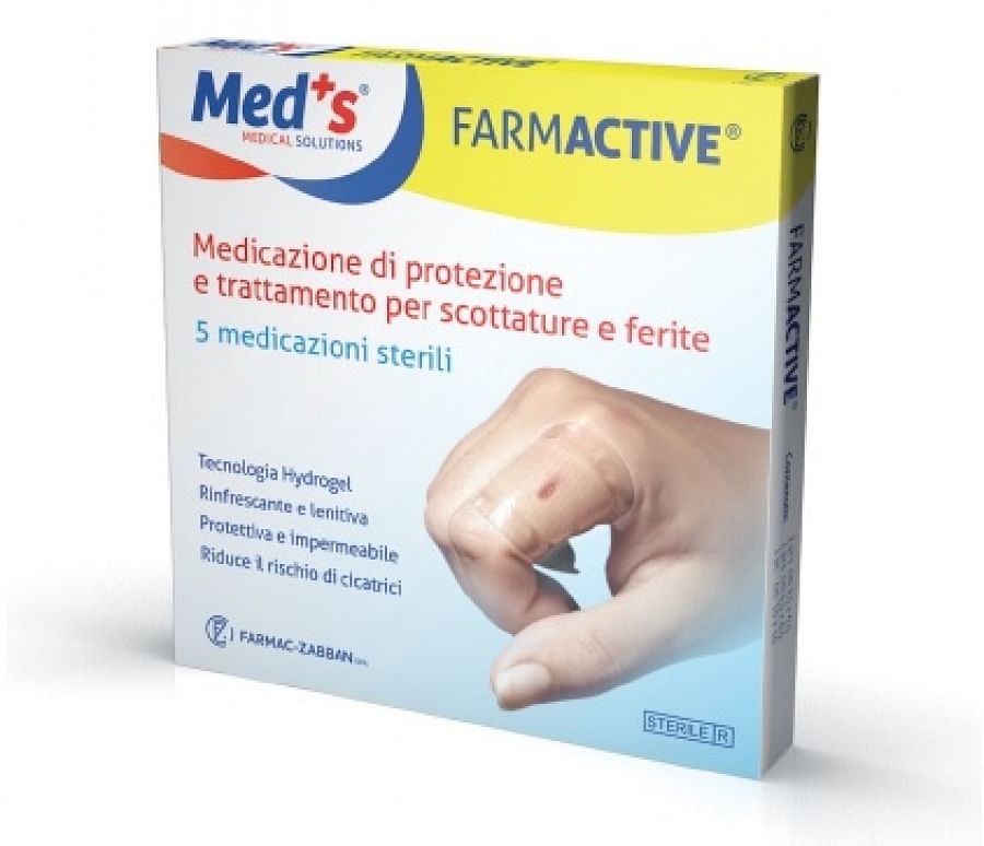 Cerotto Farmactive Scottature 4,5 X7,4 Cm 6 Pezzi