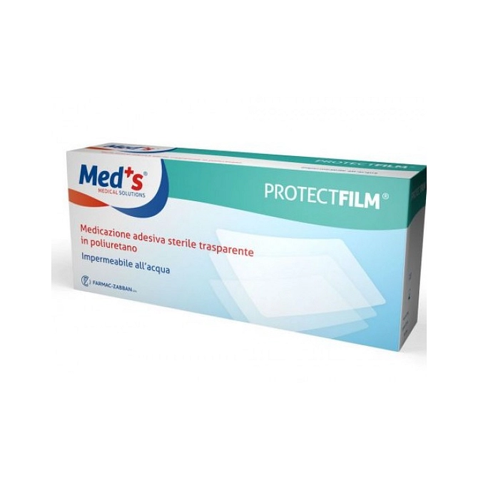 Meds Protect Film Medicazione Poliuretano Impermeabile Adesiva 10 Pezzi