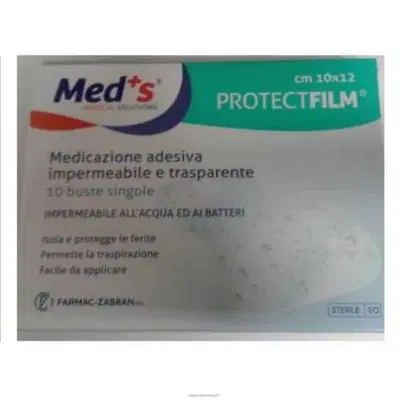 MEDS PROTECT FILM MEDICAZIONE POLIURETANO IMPERMEABILE ADESIVA 10X12CM 10 PEZZI MEDS PROTECT FILM MEDICAZIONE POLIURETANO IMPERMEABILE ADESIVA 10X12CM 10 PEZZI