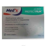 MEDS PROTECT FILM MEDICAZIONE POLIURETANO IMPERMEABILE ADESIVA 10X12CM 10 PEZZI