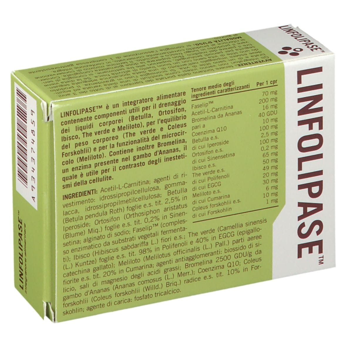 LINFOLIPASE 30 COMPRESSE GASTRORESISTENTI