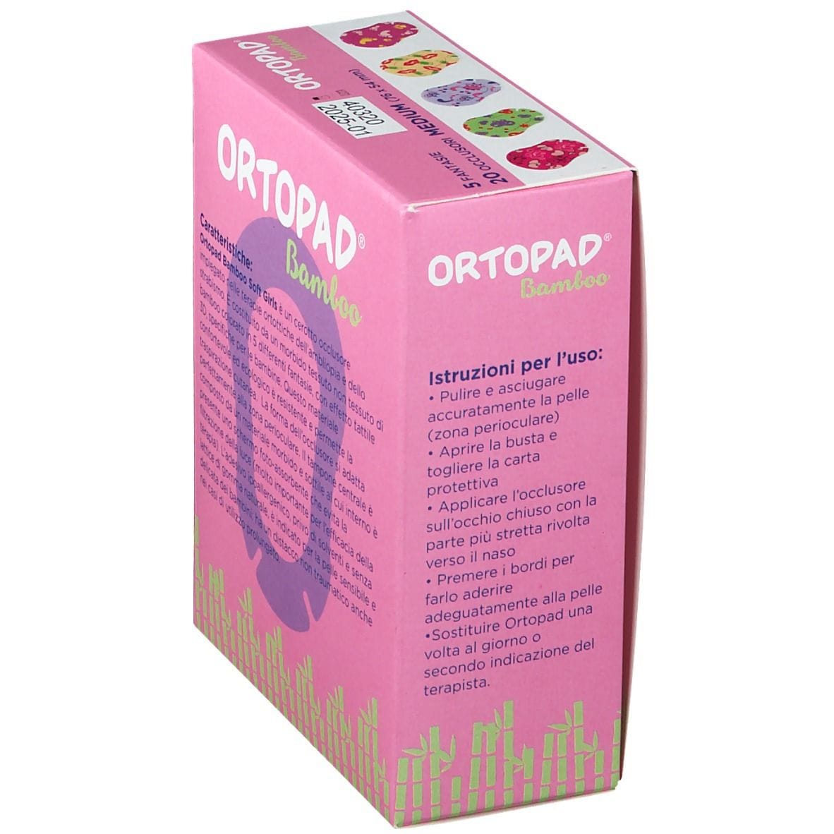 CEROTTO OCULARE PER ORTOTTICA ORTOPAD SOFT GIRLS M 20 PEZZI