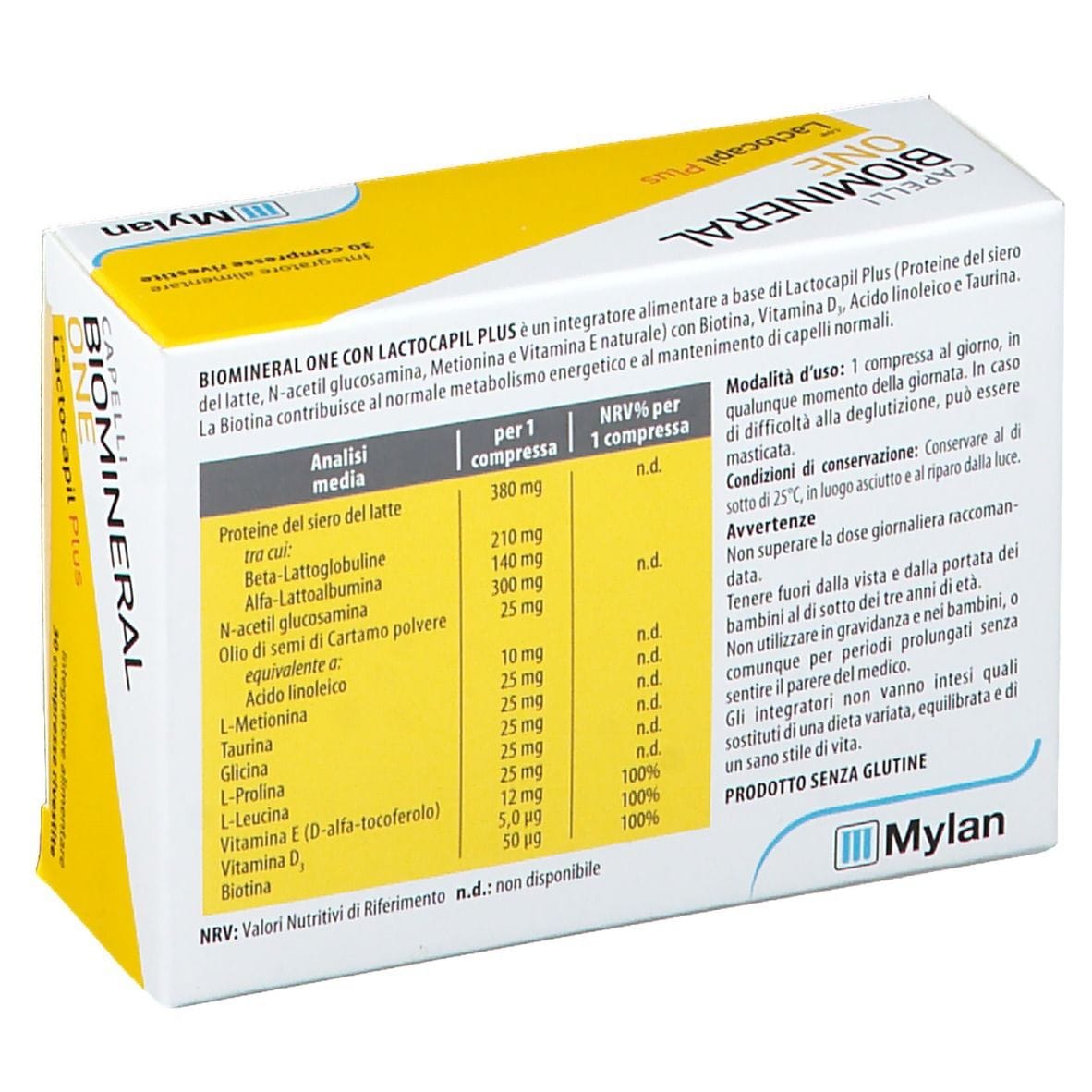 BIOMINERAL ONE LACTOCAPIL PLUS 30 COMPRESSE