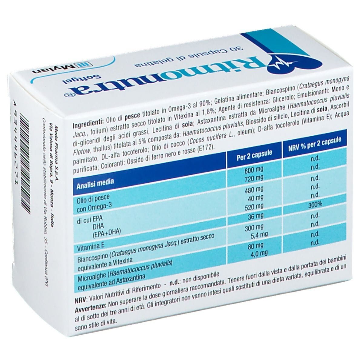 RITMONUTRA 30 CAPSULE DI GELATINA SOFTGEL