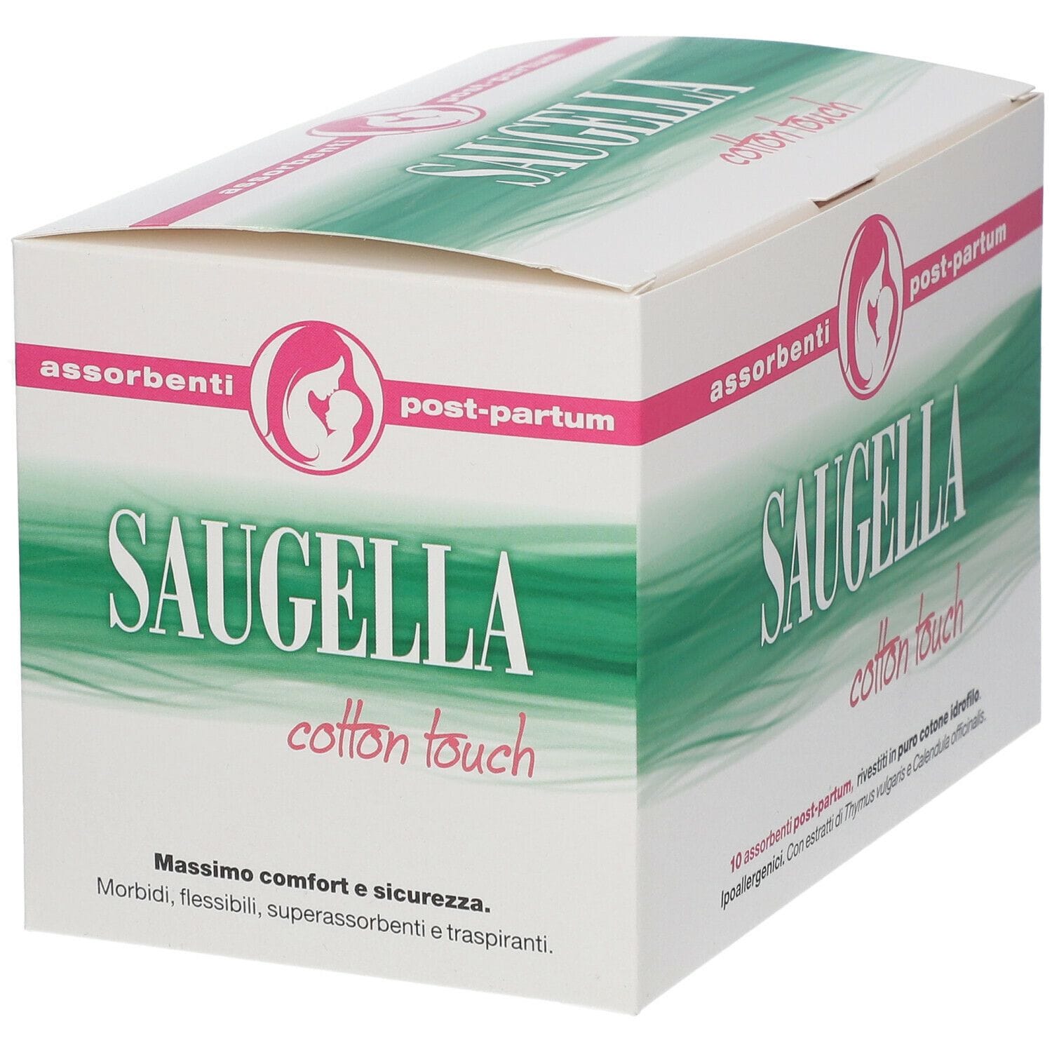 SAUGELLA COTTON TOUCH ASSORBENTI POSTPARTUM 10 PEZZI