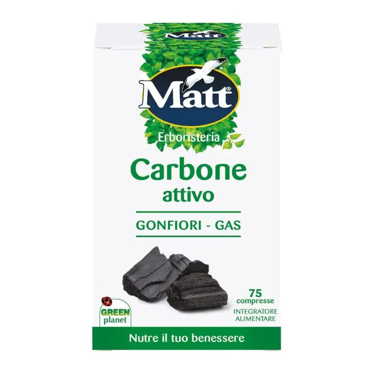 MATT ERBORISTERIA CARBONE ATTIVO 75 COMPRESSE