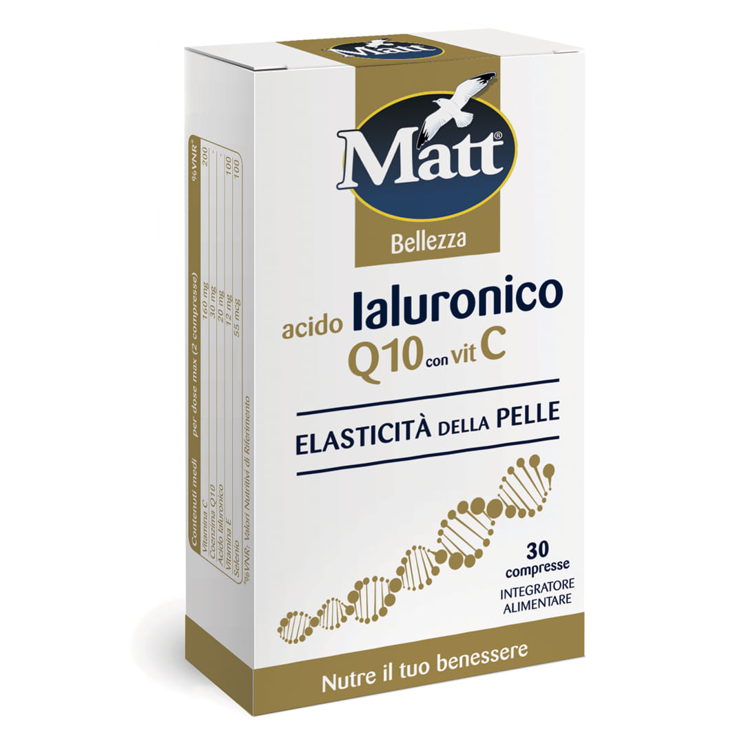 MATT BENESSERE ACIDO IALURONICO Q10 CON VITAMINA C 30 COMPRESSE