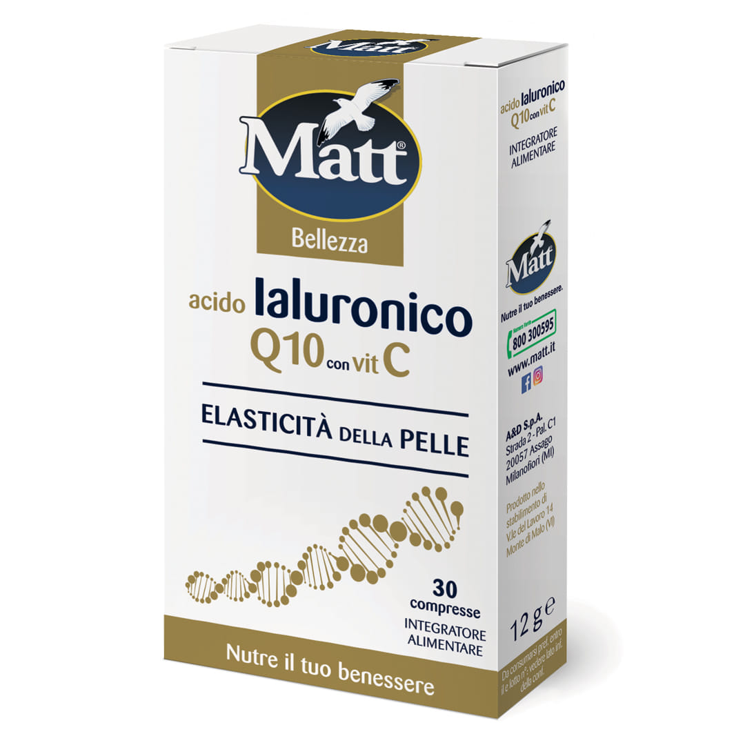 MATT BENESSERE ACIDO IALURONICO Q10 CON VITAMINA C 30 COMPRESSE