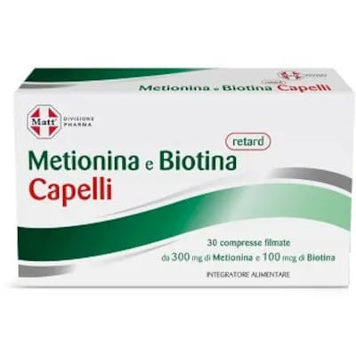 MATT DIVISIONE PHARMA METIONINA E BIOTINA RETARD CAPELLI 30 COMPRESSE