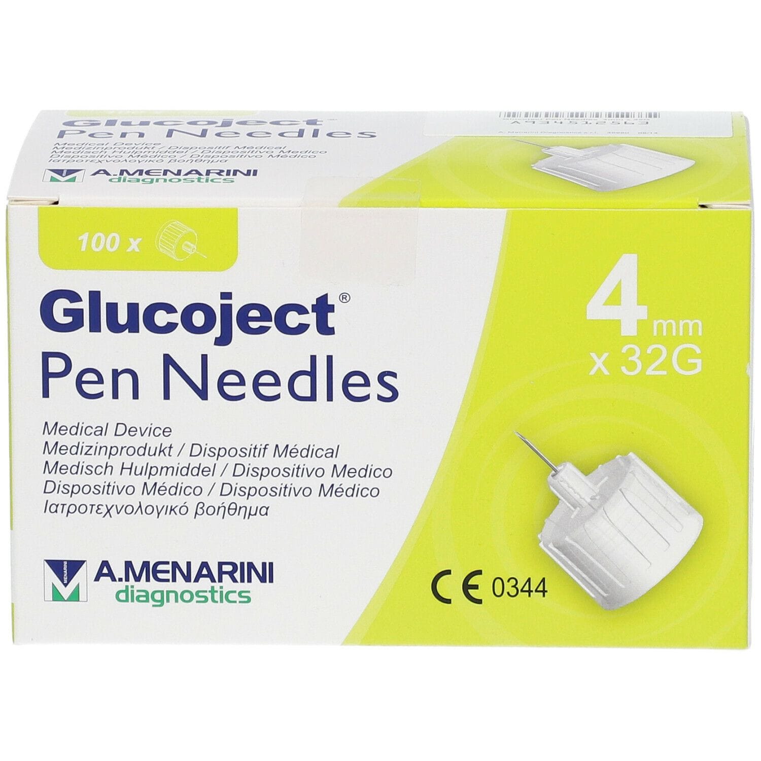 AGO PER PENNA DA INSULINA GLUCOJECT LUNGHEZZA 4 MM GAUGE 32 100 PEZZI