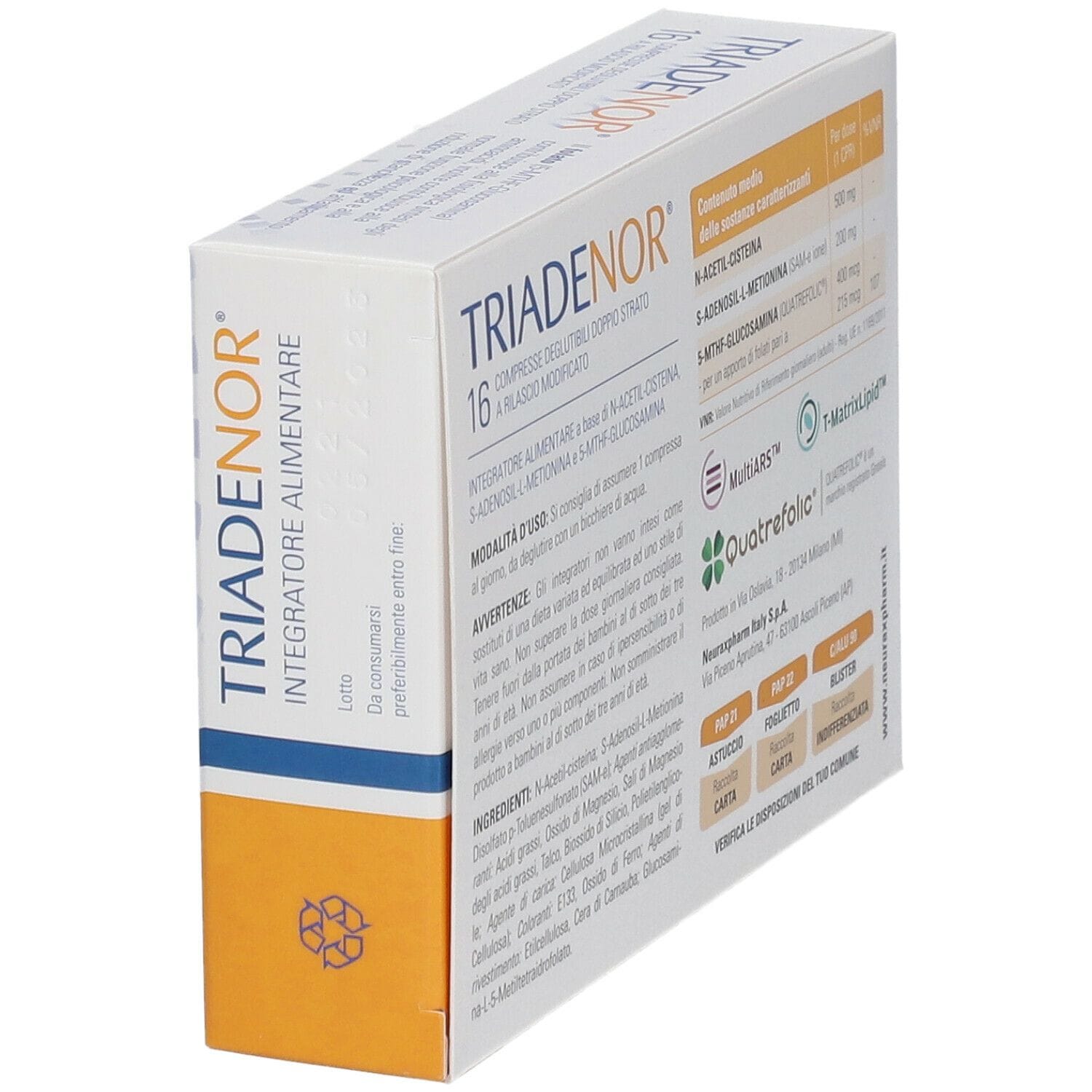 TRIADENOR 16 COMPRESSE 20 G