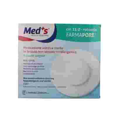 MEDICAZIONE MEDS FARMAPORE ADESIVA STERILE ROTONDA DIAMETRO 15CM 5 PEZZI