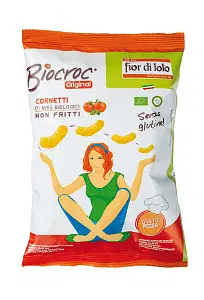 BIO CROC CORNETTI DI MAIS GUSTO PIZZA BIO SENZA GLUTINE 50 G BIO CROC CORNETTI DI MAIS GUSTO PIZZA BIO SENZA GLUTINE 50 G