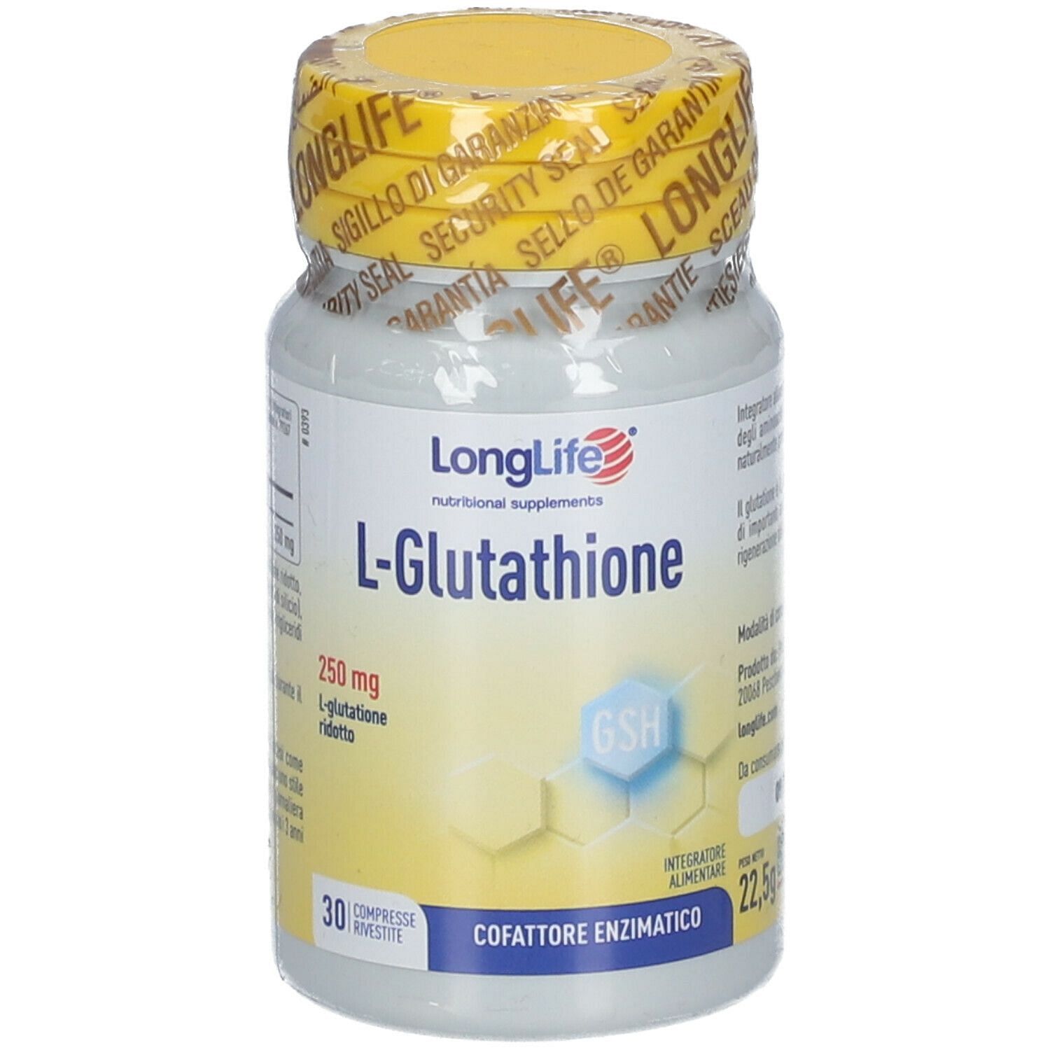 Longlife L Glutathione 250 Mg 30 Compresse