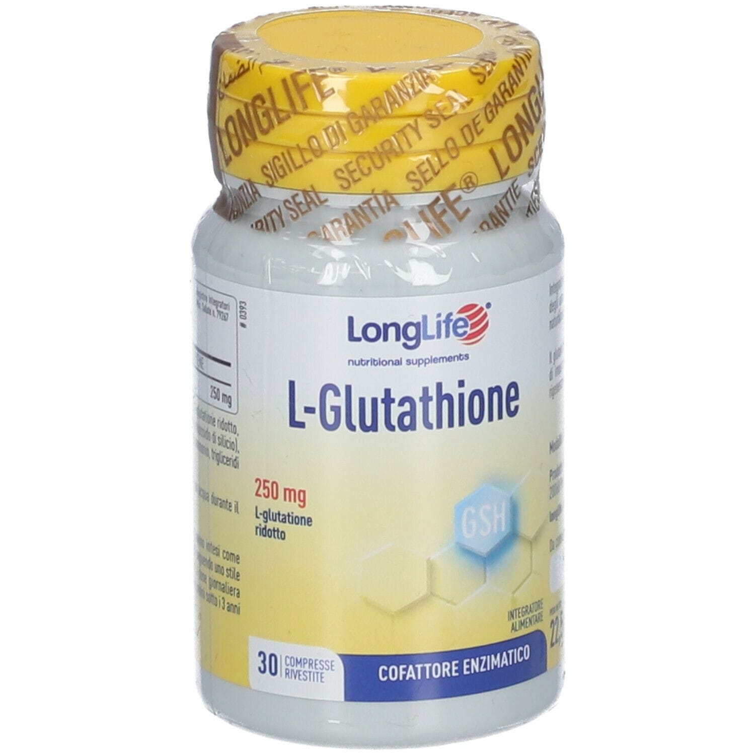 LONGLIFE L-GLUTATHIONE 250 MG 30 COMPRESSE